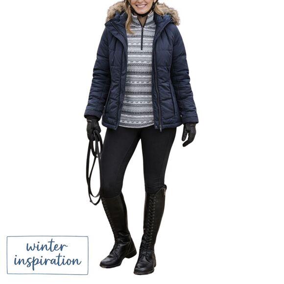 Kerrits Equestrian Zip Up Riding Jacket Top Large Black White Long Sleeve Print - Picture 13 of 13